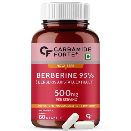 Carbamide Forte Berberis Berberine 95% with Milk Thistle & Cinnamon | Berberine Capsules 500 mg | Berberine Supplements | 60 Veg Capsule
Carbamide Forte Berberis Berberine 95% with Milk Thistle & Cinnamon | Berberine Capsules 500 mg | Berberine Supplements | 60 Veg Capsule