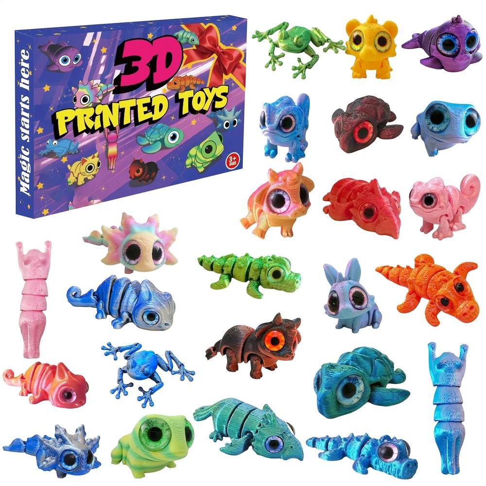 Christmas Countdown Calendar 24 Days 3D Printed Articulated Animal Figures Flexible Joint Toys for Kids Adults Christmas Gifts A
Christmas Countdown Calendar 24 Days 3D Printed Articulated Animal Figures Flexible Joint Toys for Kids Adults Christmas Gifts A