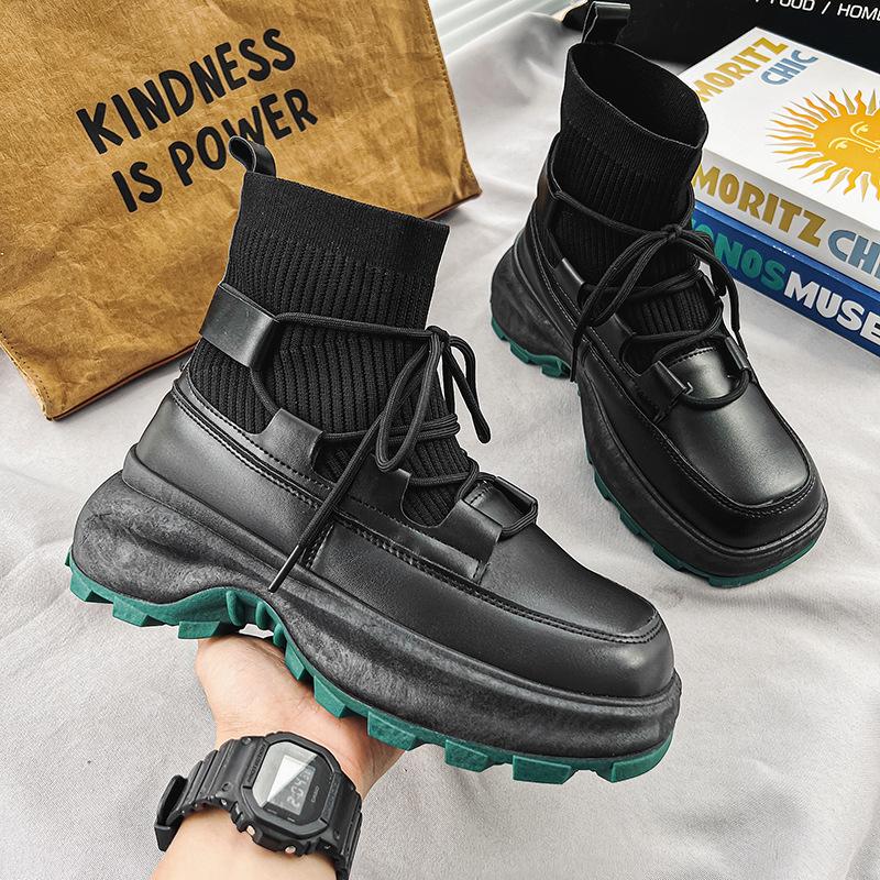 Thick-soled Martin boots, socks, tooling boots, casual trendy shoes, niche design, spring British style, high-top men s shoes 44
Thick-soled Martin boots, socks, tooling boots, casual trendy shoes, niche design, spring British style, high-top men s shoes 44