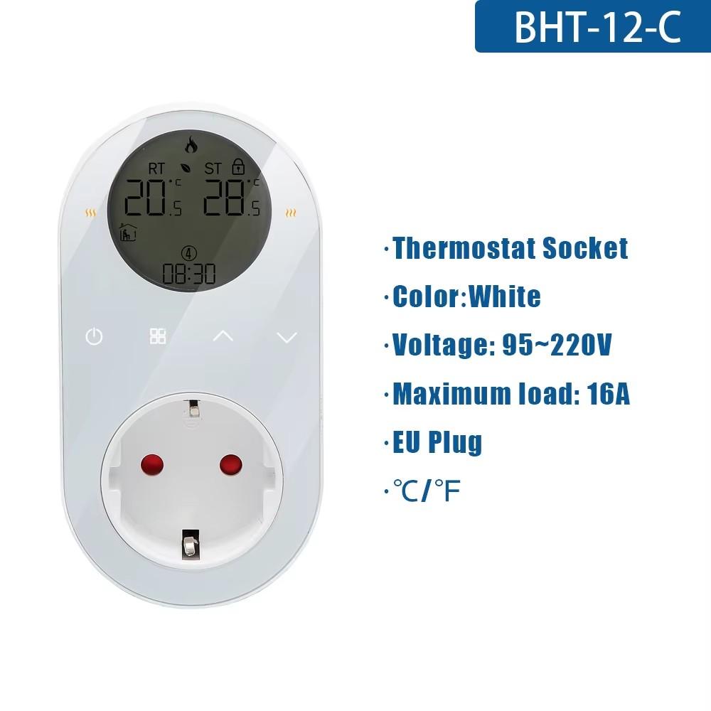 Wi-Fi Розумний світлодіодний термостат Розетка Цифрова розетка 16A APP Пульт дистанційного керування Контролер температури для опалення Охолодження
Wi-Fi Розумний світлодіодний термостат Розетка Цифрова розетка 16A APP Пульт дистанційного керування Контролер температури для опалення Охолодження
