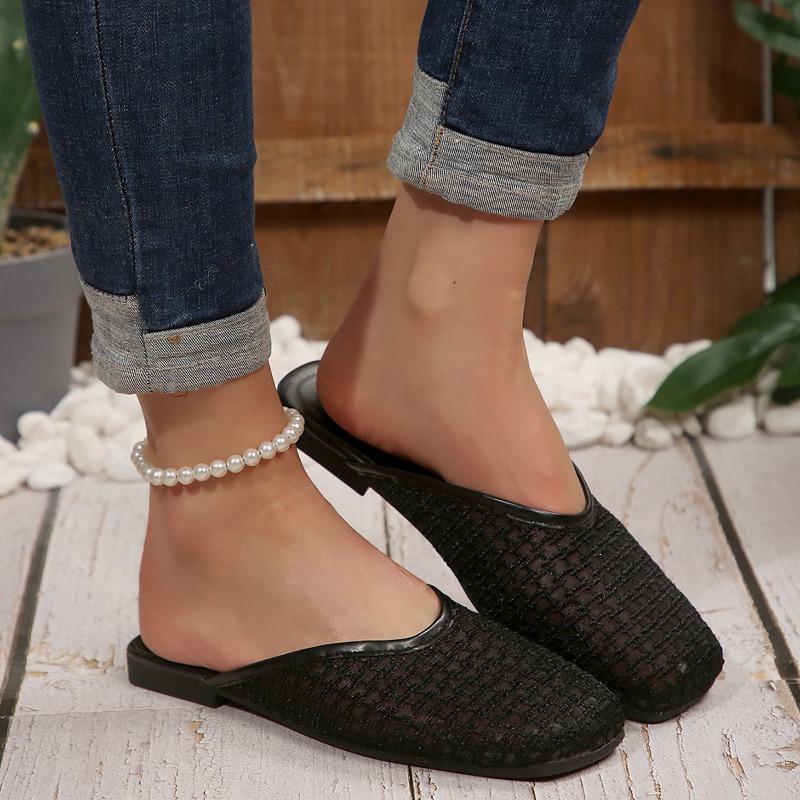 Fashion Net Cloth Covered Head Sandals Summer New Square Head Shallow Mouth Set Foot Anti-slip Wear-resistant Low Heel Slippers 42 чёрный
Fashion Net Cloth Covered Head Sandals Summer New Square Head Shallow Mouth Set Foot Anti-slip Wear-resistant Low Heel Slippers 42 чёрный