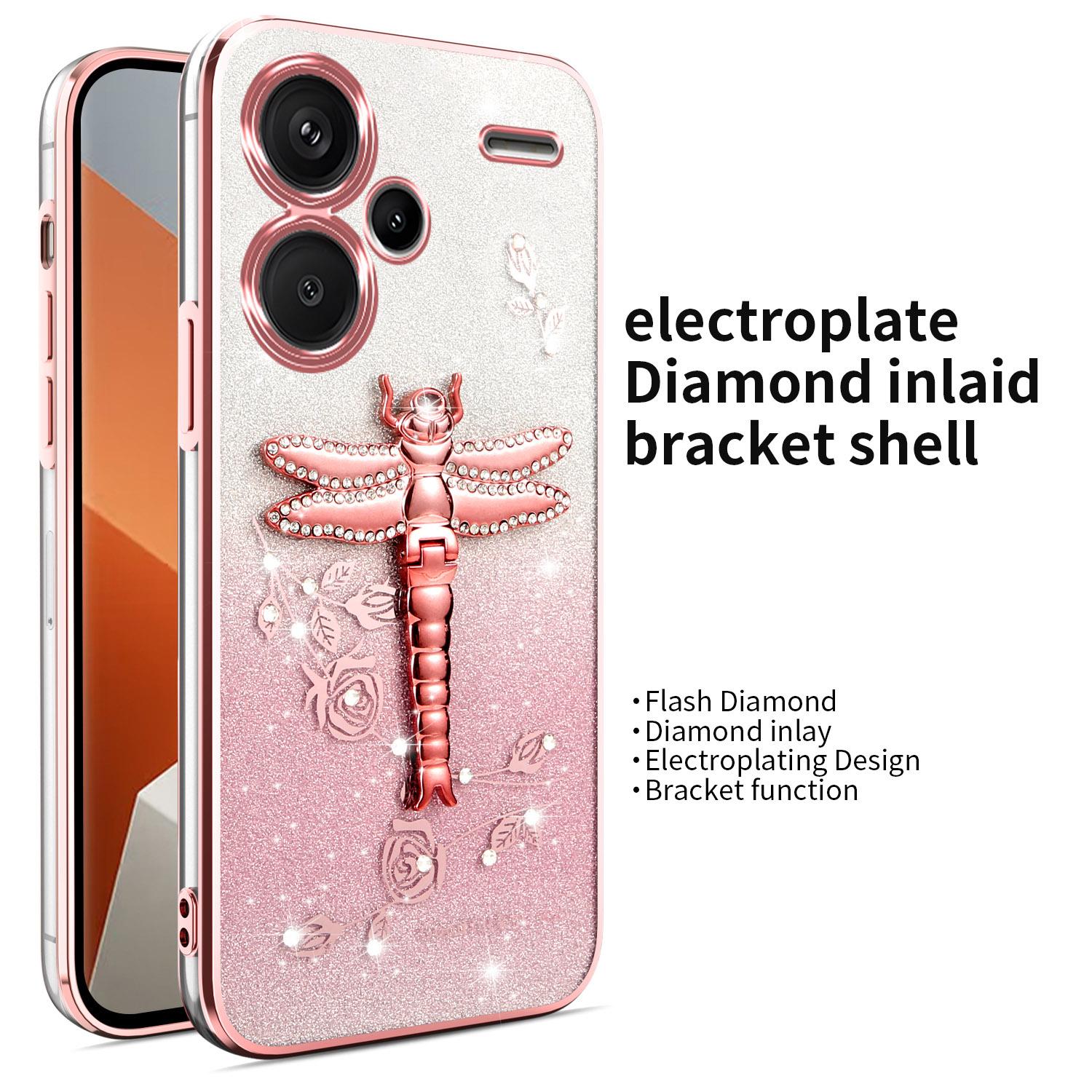 KADEM For Xiaomi Redmi Note 13 Pro+ 5G Case Dragonfly Kickstand TPU Flowers Glitter Phone Cover Pink
KADEM For Xiaomi Redmi Note 13 Pro+ 5G Case Dragonfly Kickstand TPU Flowers Glitter Phone Cover Pink