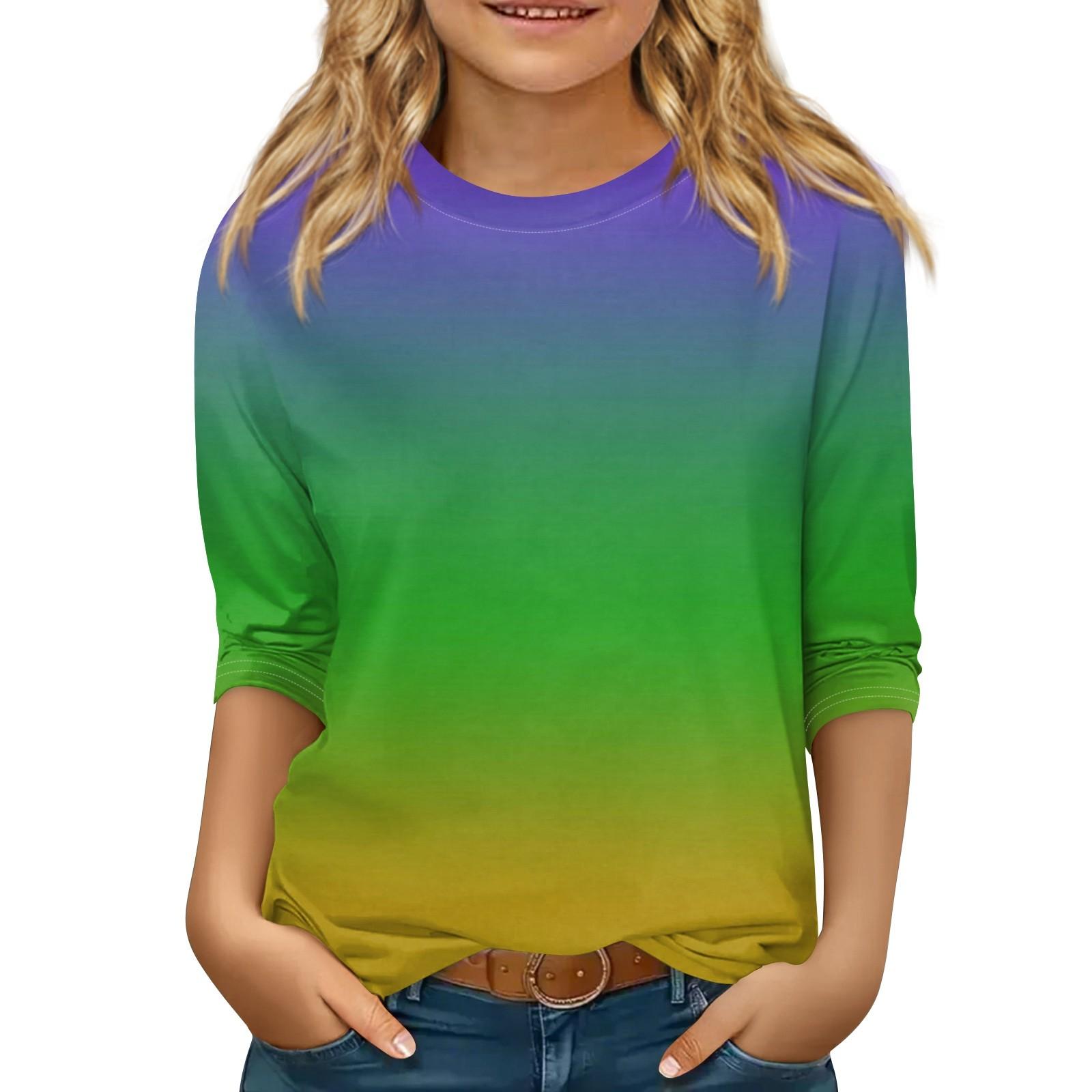 Детские топы с рукавами 3/4, повседневная футболка с карнавальным принтом, круглый вырез, блузка-пуловер 140
Детские топы с рукавами 3/4, повседневная футболка с карнавальным принтом, круглый вырез, блузка-пуловер 140