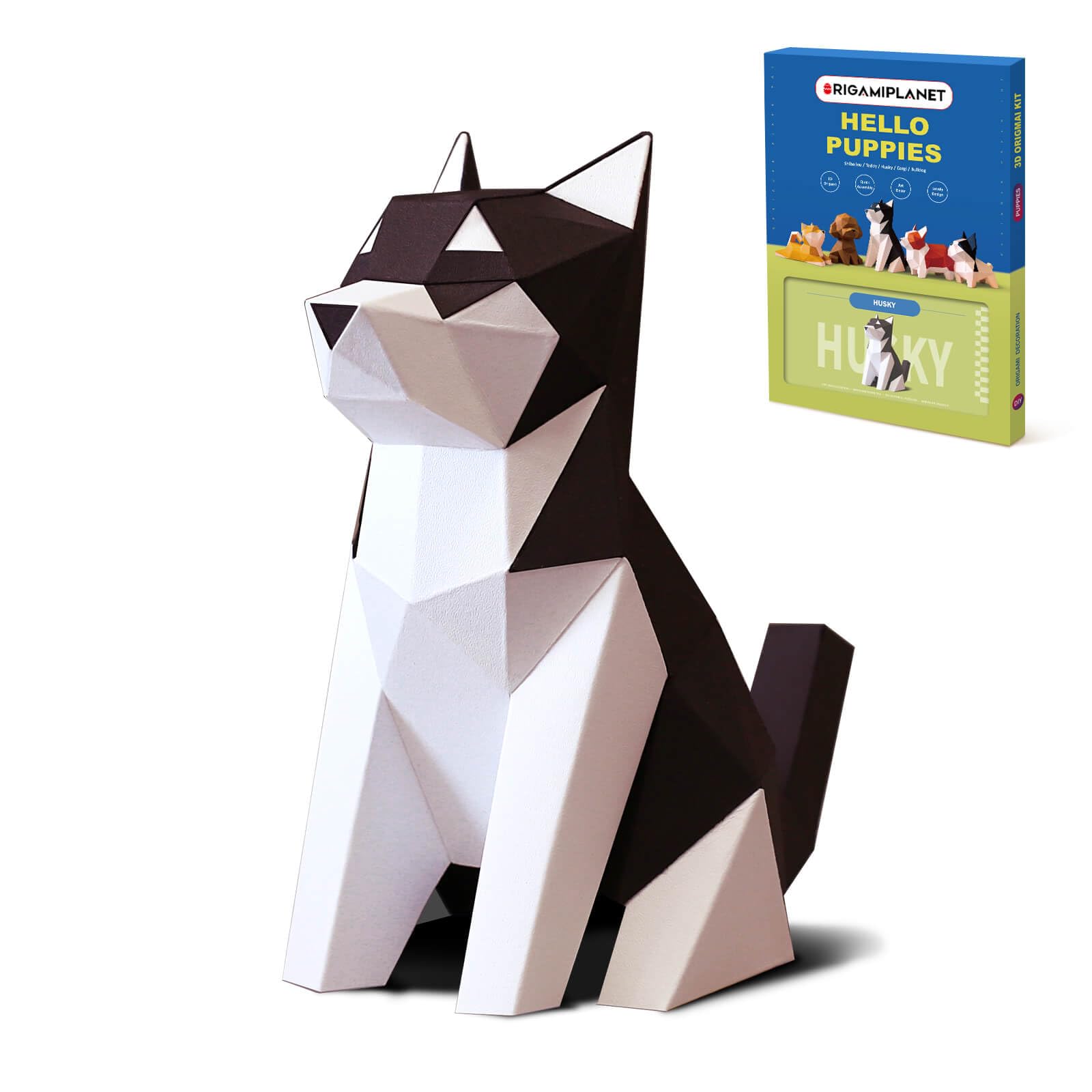 ORIGAMIPLANET Husky 3D Origami Craft Kit for Adults Easy DIY Dog Paper Sculpture 3D Cute Animal Handmade Home Decor Art Home Decoration Paper Craft
ORIGAMIPLANET Husky 3D Origami Craft Kit for Adults Easy DIY Dog Paper Sculpture 3D Cute Animal Handmade Home Decor Art Home Decoration Paper Craft