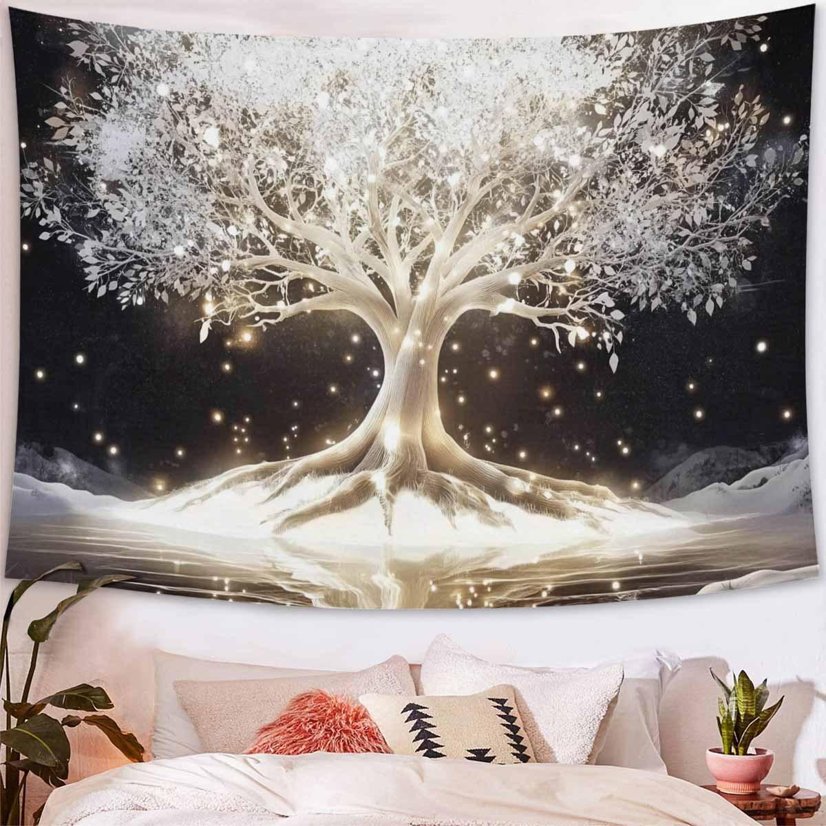 Enchanted Tree Tapestry Glowing Night Scene Wall Art for Bedroom or Living Room Large Decorative HangingAdd Mystical Ambiance 74x94cm(29x37in)
Enchanted Tree Tapestry Glowing Night Scene Wall Art for Bedroom or Living Room Large Decorative HangingAdd Mystical Ambiance 74x94cm(29x37in)