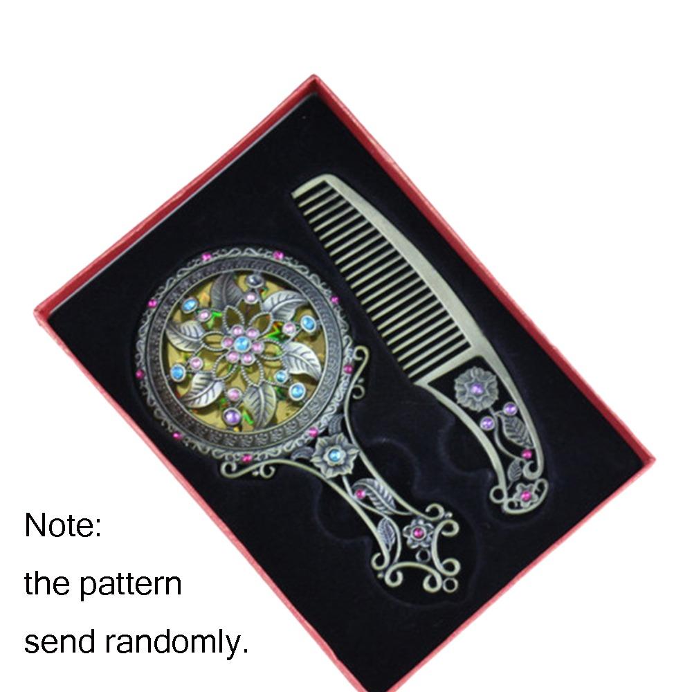Alloy Retro Mirror Comb Set Handheld Vanity Mirror for Travel and Daily Beauty Use Bronze
Alloy Retro Mirror Comb Set Handheld Vanity Mirror for Travel and Daily Beauty Use Bronze