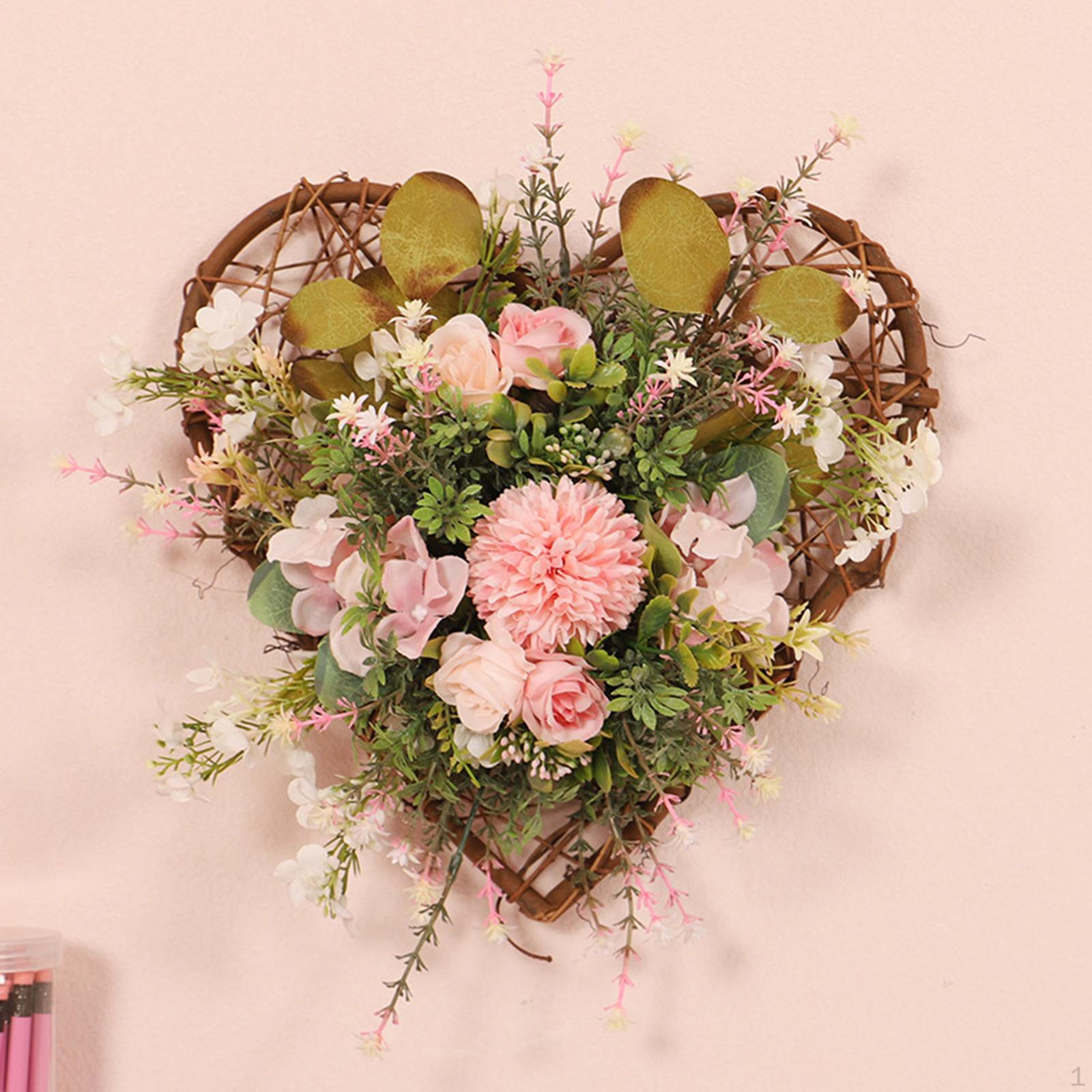Heart-Shaped Spring Wreath, Front Door Garland ,Artificial Wall Hanging Welcome Wreath for Indoor
Heart-Shaped Spring Wreath, Front Door Garland ,Artificial Wall Hanging Welcome Wreath for Indoor