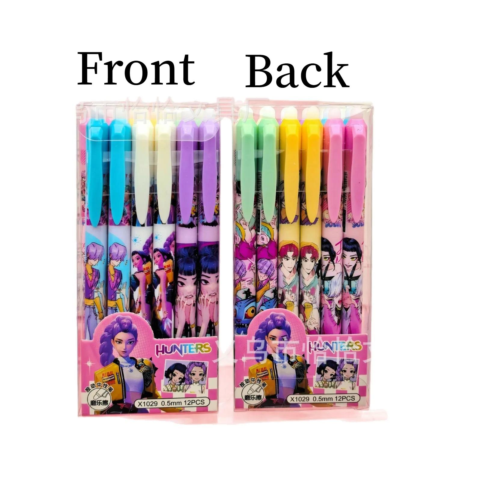 Lovely 1 set/12pcs Kpop Demon Hunters 0.5mm Erasable Gel Pen Retractable Refillable Friction Pen for Students and Office 1 set
Lovely 1 set/12pcs Kpop Demon Hunters 0.5mm Erasable Gel Pen Retractable Refillable Friction Pen for Students and Office 1 set