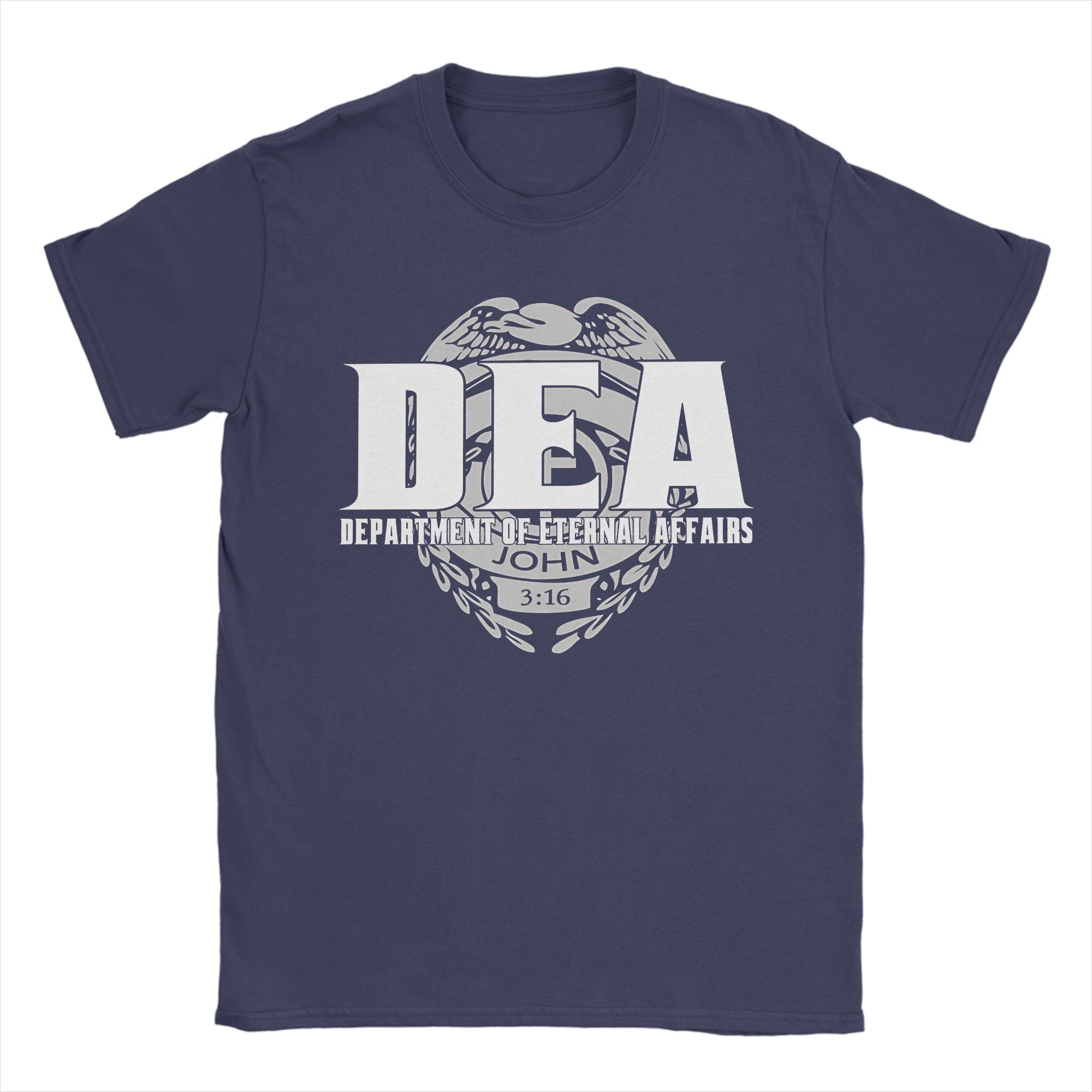 Mens DEA Department Of Eternal Affairs T Shirts Pure Cotton Tops Humor Short Sleeve O Neck Tees Big Size TShirts 4XL
Mens DEA Department Of Eternal Affairs T Shirts Pure Cotton Tops Humor Short Sleeve O Neck Tees Big Size TShirts 4XL