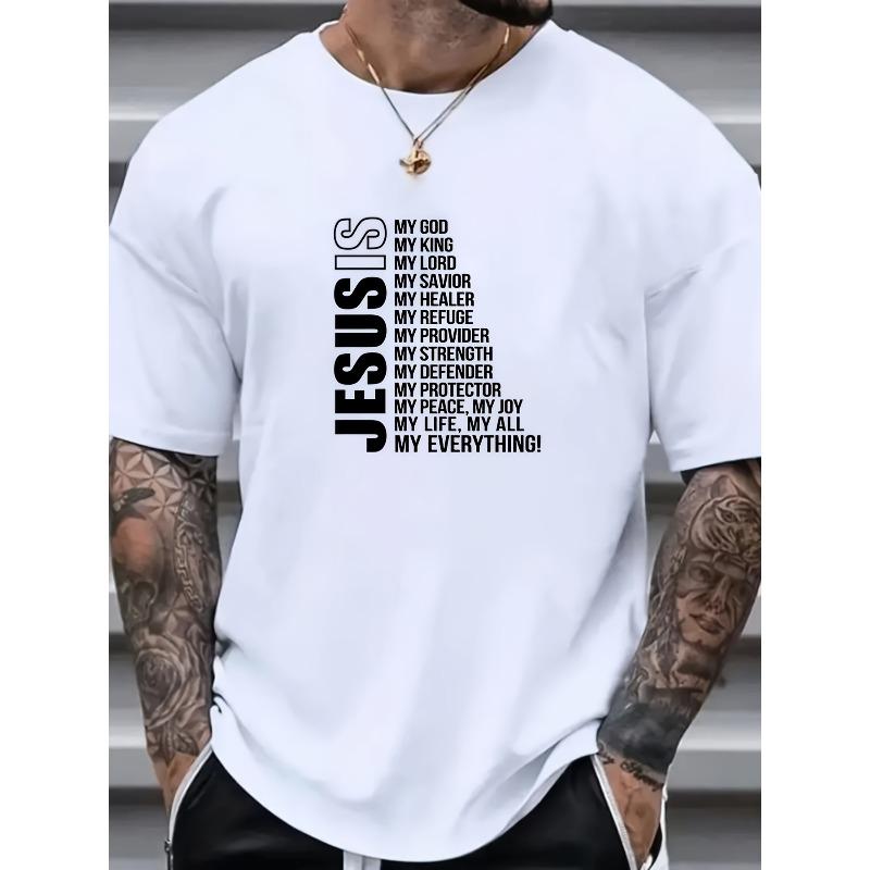 European sizes Plus Size Men s Jesus Is Graphic Print T-shirt Summer Short Sleeve Tees, Men s Clothing 4XL білий
European sizes Plus Size Men s Jesus Is Graphic Print T-shirt Summer Short Sleeve Tees, Men s Clothing 4XL білий