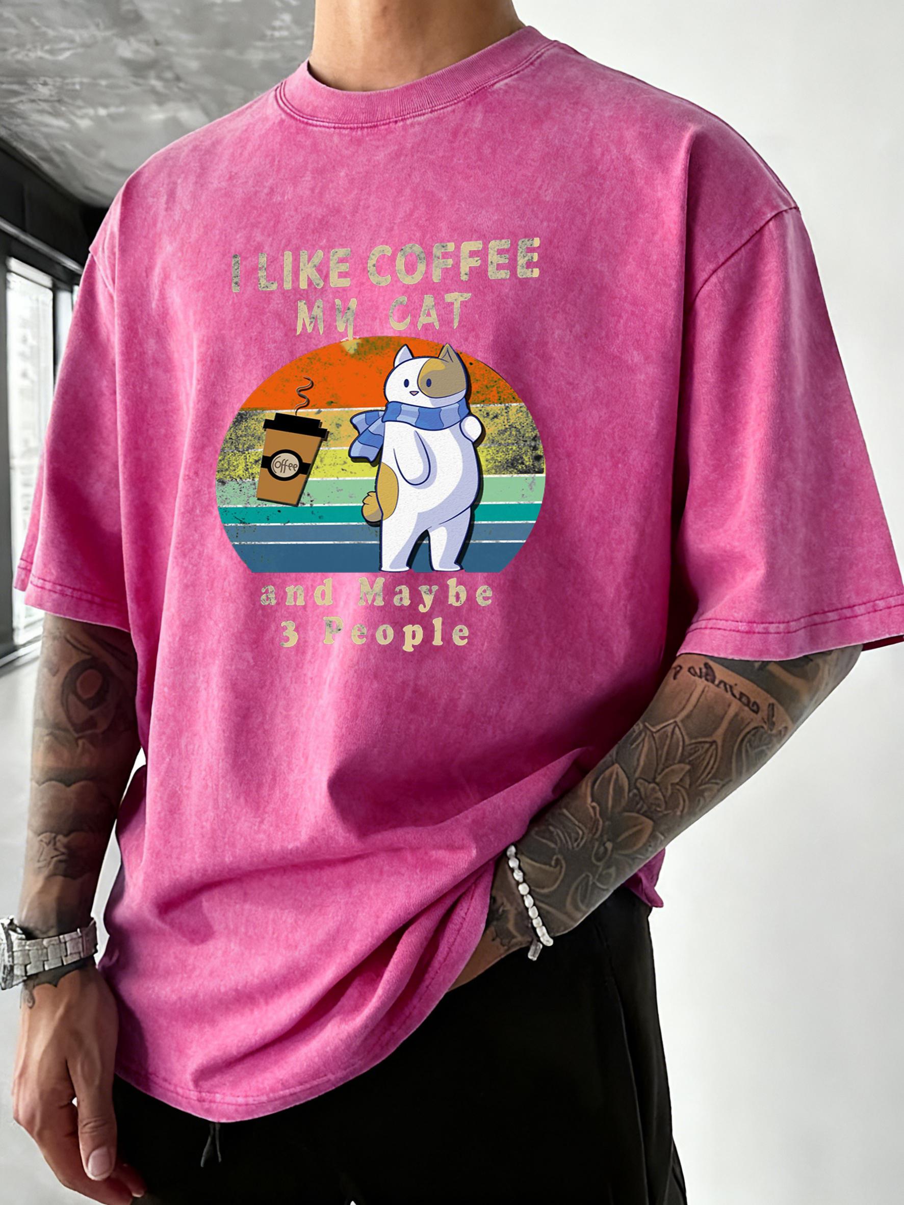 My Cat Like Coffee Design Men Washed TShirt Hip Hop Oversized Short Sleeve Vacation Cotton T Shirts Soft Summer Tee Tops S
My Cat Like Coffee Design Men Washed TShirt Hip Hop Oversized Short Sleeve Vacation Cotton T Shirts Soft Summer Tee Tops S