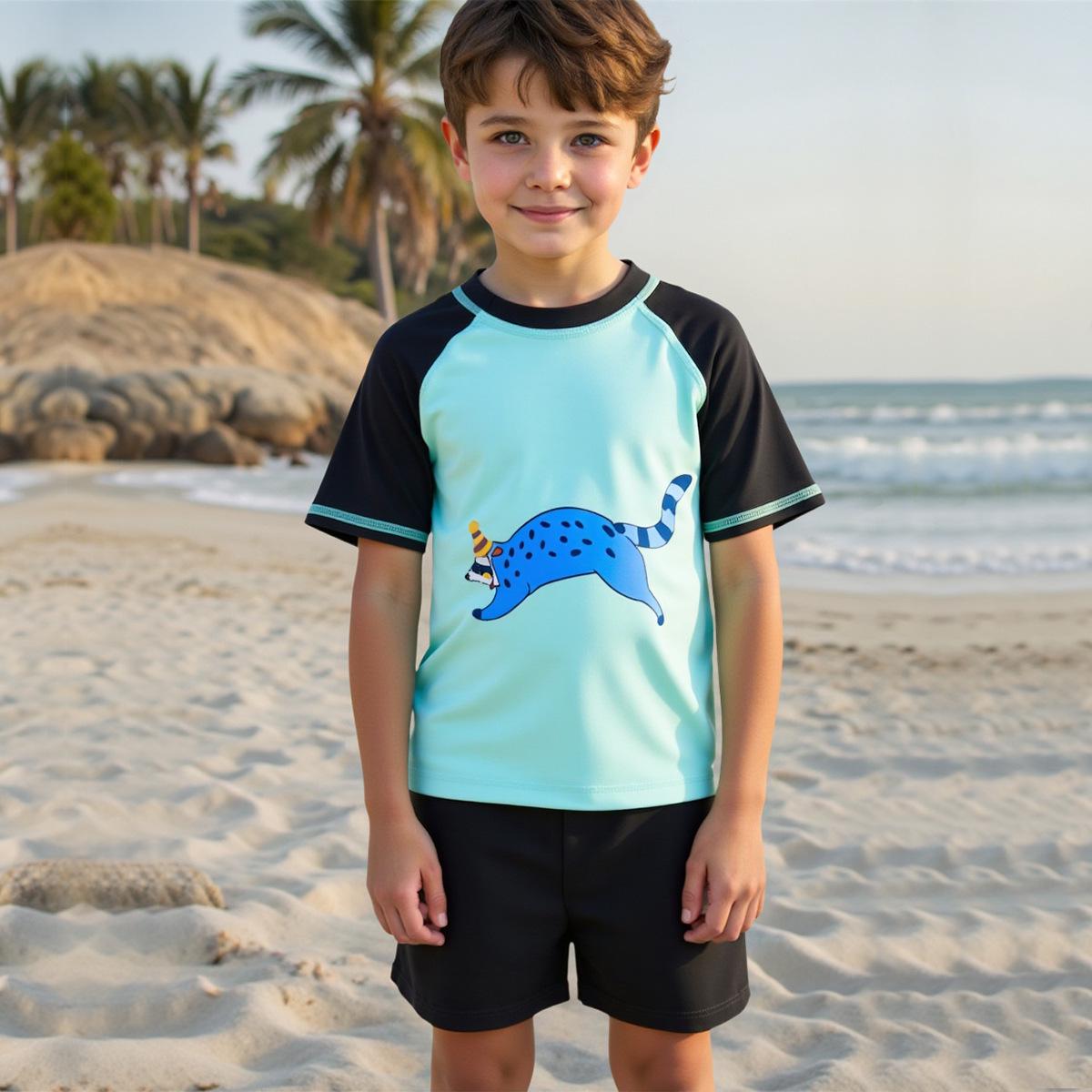 Kids Boys Cartoon Two-Piece Quick-Dry Swimwear (2025) - Short Sleeve Sun-Protection Top and Shorts for Summer 7 Years синий
Kids Boys Cartoon Two-Piece Quick-Dry Swimwear (2025) - Short Sleeve Sun-Protection Top and Shorts for Summer 7 Years синий