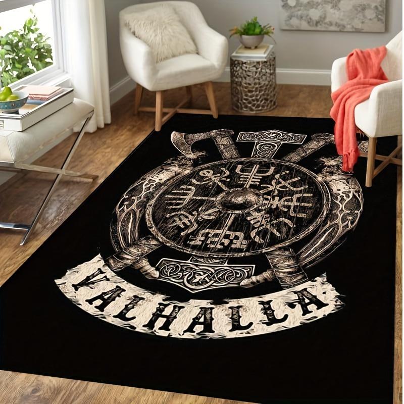 Retro Style Viking Area Rug Valhalla Shield and Hammer Pattern Non-Slip Thick Soft Carpet for Living Room Bedroom Office Yoga 40x60cm
Retro Style Viking Area Rug Valhalla Shield and Hammer Pattern Non-Slip Thick Soft Carpet for Living Room Bedroom Office Yoga 40x60cm