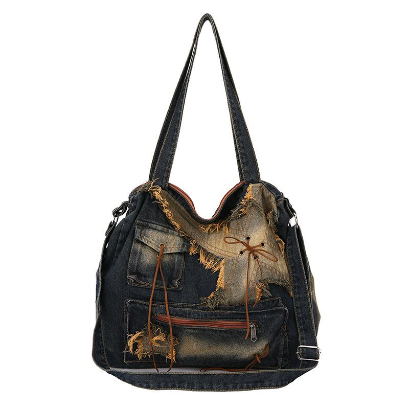 Denim Y2k Womens Shoulder Bag Vintage Washed Distressed Fashion female Messenger Bag Large Capacity ladies Handbag Sac totes
Denim Y2k Womens Shoulder Bag Vintage Washed Distressed Fashion female Messenger Bag Large Capacity ladies Handbag Sac totes