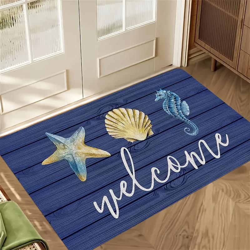 Products Ocean Starfish Seashell Welcome Pattern Doormat Flannel Suitable for Bathroom Living Room Bedroom Kitchen Office Decor 50X80CM
Products Ocean Starfish Seashell Welcome Pattern Doormat Flannel Suitable for Bathroom Living Room Bedroom Kitchen Office Decor 50X80CM
