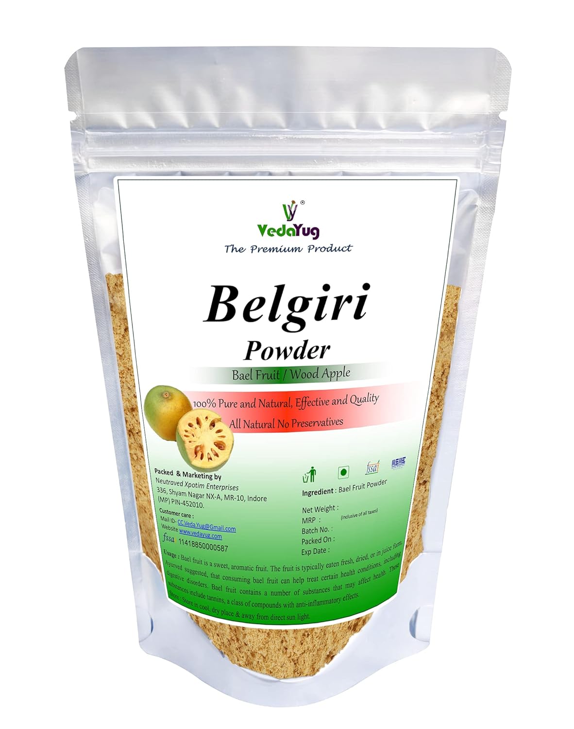 Vedayug Bael Giri Powder, Help To Treat Constipation, Bael Fruit | 400gram 0.8lbs
Vedayug Bael Giri Powder, Help To Treat Constipation, Bael Fruit | 400gram 0.8lbs