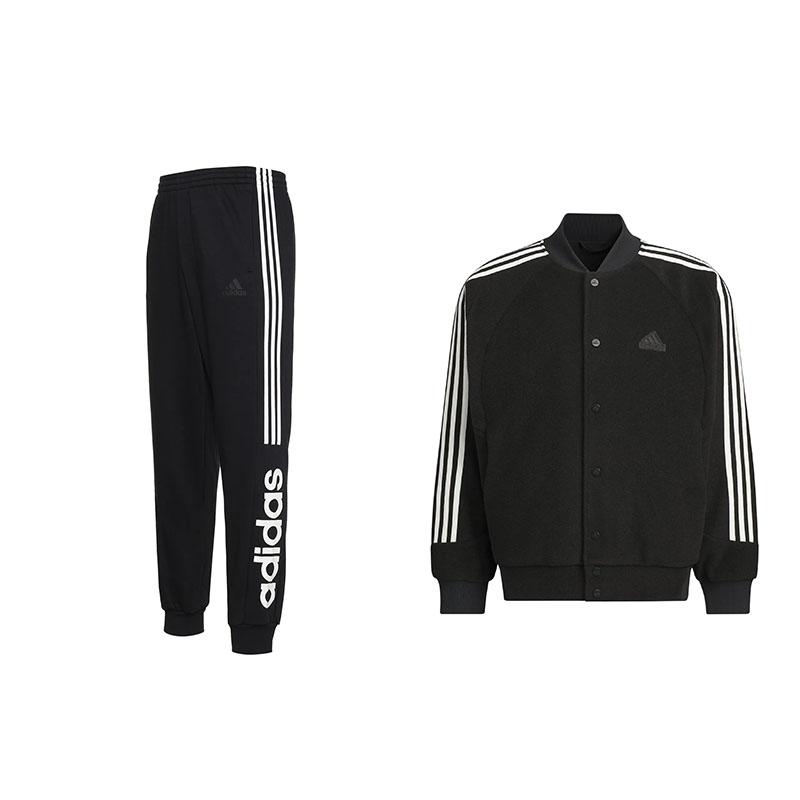 Adidas Comfortable Long Sleeve Striped Jacket With Logo Print Warm Windproof Cuffed Pants Casual Sports Suit Men suit Black GD5473+JI6638 S
Adidas Comfortable Long Sleeve Striped Jacket With Logo Print Warm Windproof Cuffed Pants Casual Sports Suit Men suit Black GD5473+JI6638 S