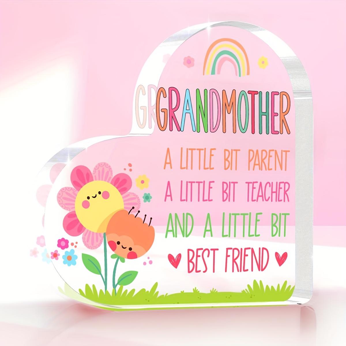 Mother s Day Gift for Grandma - Heart-Shaped Acrylic Plaque with Inspirational Quotes, Floral & Rainbow Design, Bohemian Style Home Decor, Home Table 10*10cm
Mother s Day Gift for Grandma - Heart-Shaped Acrylic Plaque with Inspirational Quotes, Floral & Rainbow Design, Bohemian Style Home Decor, Home Table 10*10cm