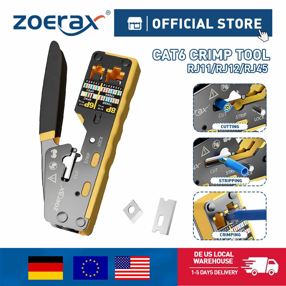 BEPAN ZoeRax RJ45 Crimping Tool Pass Through Crimper for Cat6/5e/5 Ethernet Connector All-in-one Wire Tool With Replacement Blade жёлтый
BEPAN ZoeRax RJ45 Crimping Tool Pass Through Crimper for Cat6/5e/5 Ethernet Connector All-in-one Wire Tool With Replacement Blade жёлтый