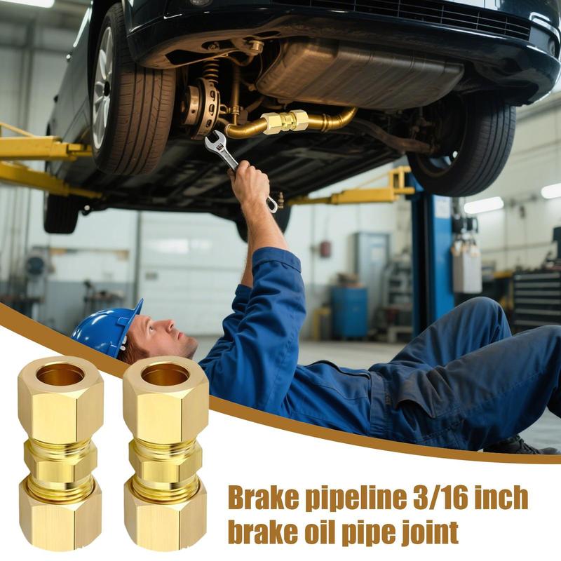 10 Pieces Auto Brake Hose Brass Fittings Repair Supplies Brake Oil Pipeline Connector For Sedan Car RV Vehicle Mechanic Garage
10 Pieces Auto Brake Hose Brass Fittings Repair Supplies Brake Oil Pipeline Connector For Sedan Car RV Vehicle Mechanic Garage