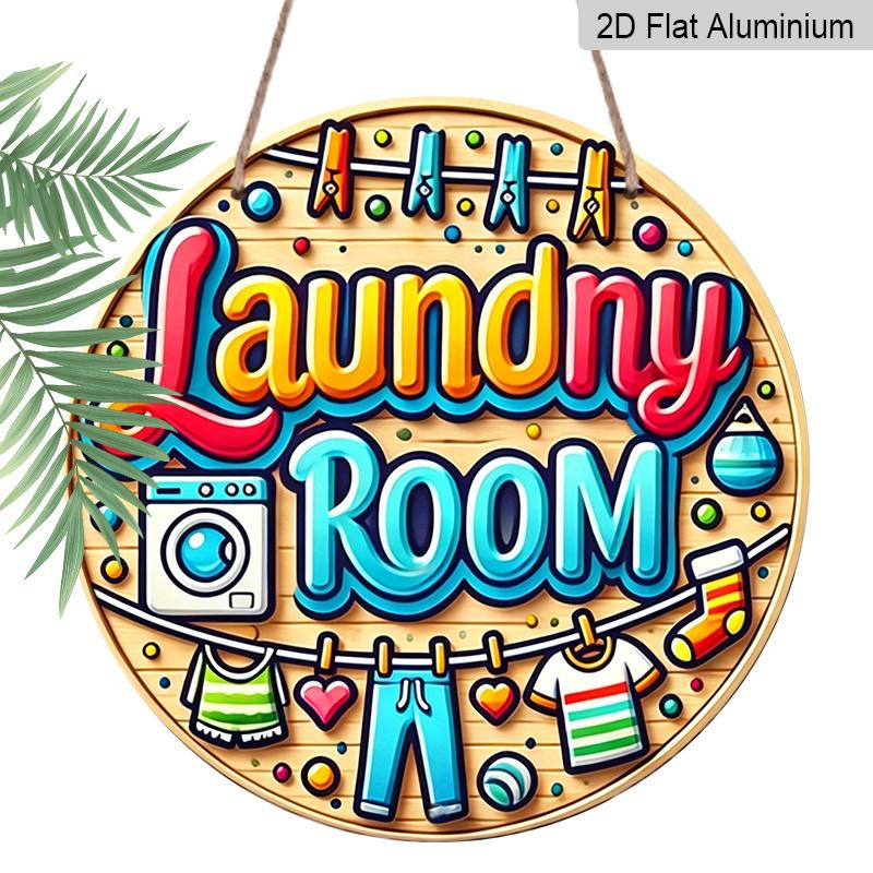 2D Flat, 1Pc Round Aluminum Hanging Sign - Laundry Room Colorful Cartoon Metal Wall Art, Fun Washing Machine & Clothesline Design, Perfect for 7.87x7.87inch
2D Flat, 1Pc Round Aluminum Hanging Sign - Laundry Room Colorful Cartoon Metal Wall Art, Fun Washing Machine & Clothesline Design, Perfect for 7.87x7.87inch