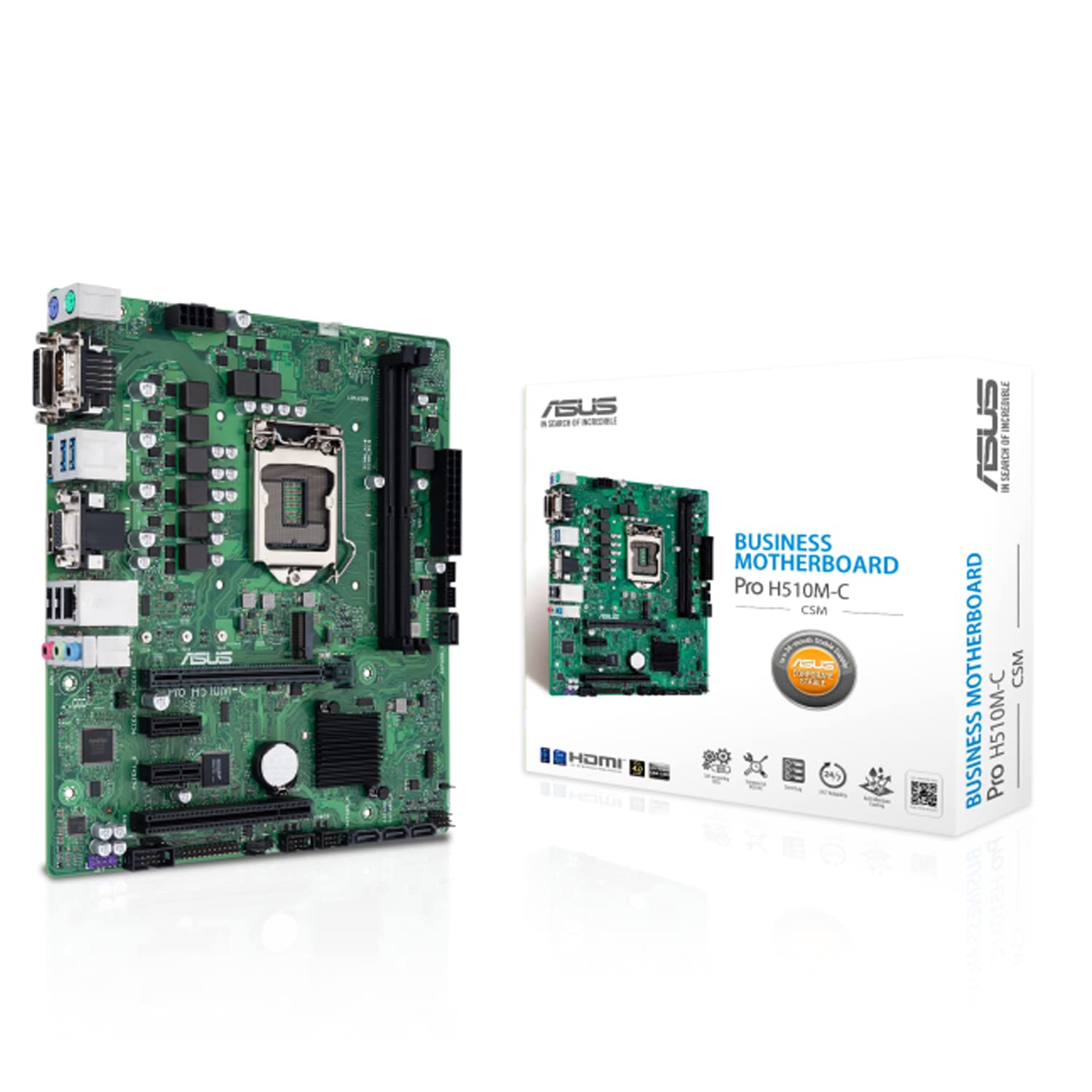 Asus Intel Generation CPU Compatible H510M Chipset microATX Business Motherboard Pro Domestic Authorized Distributor Product Black 10th/11th (LGA1200)
Asus Intel Generation CPU Compatible H510M Chipset microATX Business Motherboard Pro Domestic Authorized Distributor Product Black 10th/11th (LGA1200)
