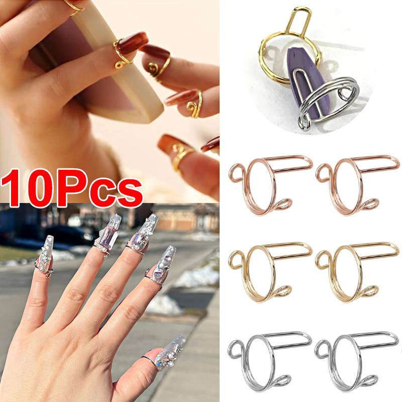 10PC DIY No Fading Wearing Nail Base Rings Adjustable Nail Rings Gift For Girls Metal Open Ring DIY Jewelry Multicolor золотий
10PC DIY No Fading Wearing Nail Base Rings Adjustable Nail Rings Gift For Girls Metal Open Ring DIY Jewelry Multicolor золотий