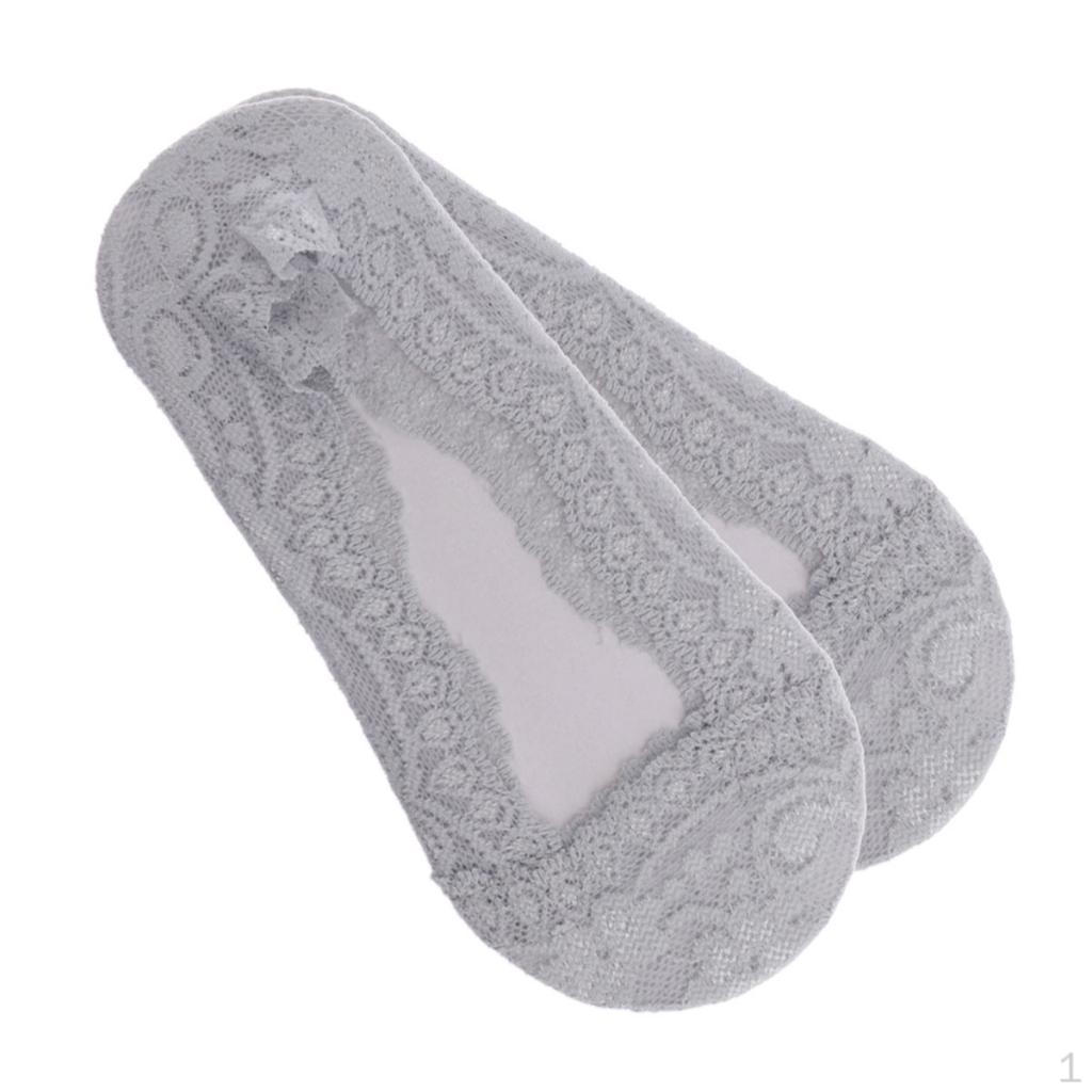 2 пары модных женских кружевных тапочек для девочек, серые носки до щиколотки 
2 пары модных женских кружевных тапочек для девочек, серые носки до щиколотки