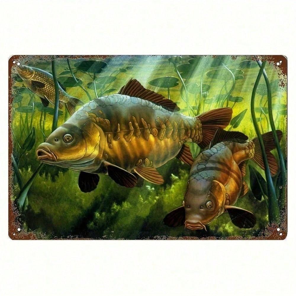 Vintage Metal Fish Wall Art Carp Design Rustic Home Office Decor 12x8 Inch Fishing Sign 20x30cm
Vintage Metal Fish Wall Art Carp Design Rustic Home Office Decor 12x8 Inch Fishing Sign 20x30cm