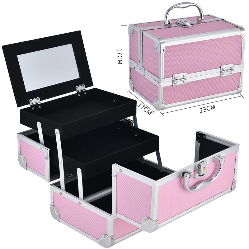Diamond Pattern Aluminum Makeup Case with Mirror - Spacious, High-Grade Storage Box
Diamond Pattern Aluminum Makeup Case with Mirror - Spacious, High-Grade Storage Box