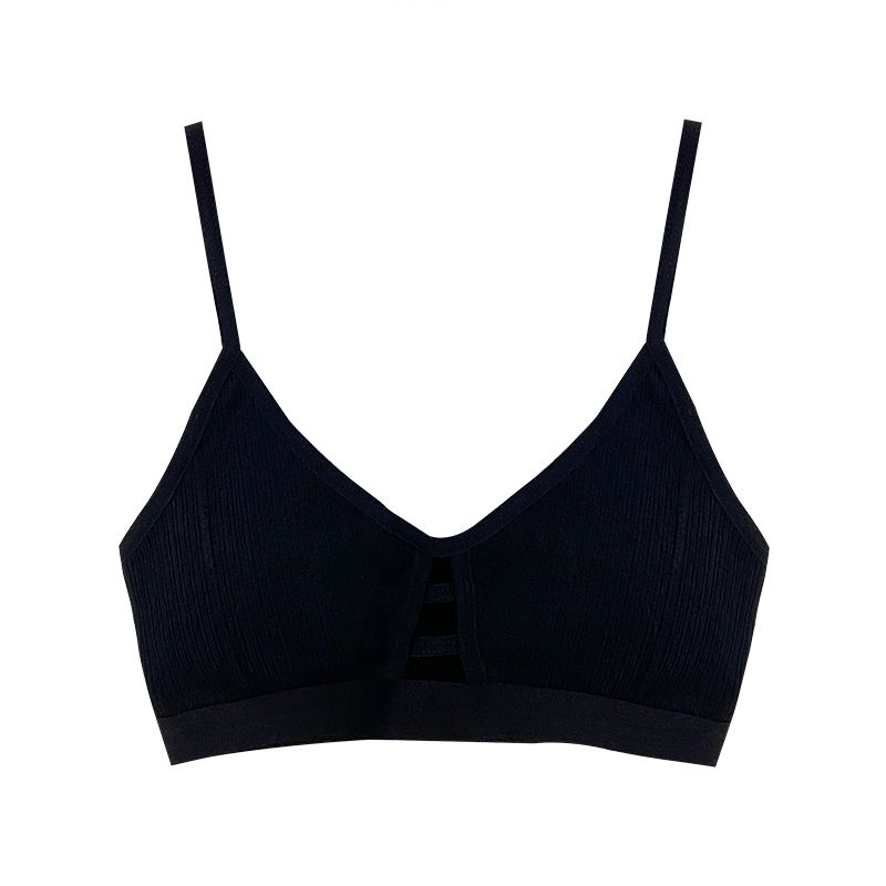 Тонкое нижнее белье для студенток, майка для девочек, красивая спина, обтянутая грудь, корейская версия, бюстгальтер без бретелек, без стального кольца M