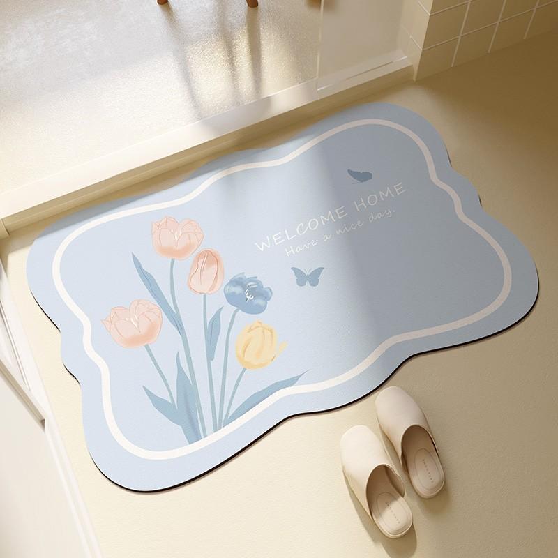Nordic Bath Area Non-slip Diatom Mud Irregular Form Floor Mat Restroom Door Mat Small Size Water-absorbing and Dirt-resistant Foot Mat 45 * 75cm
Nordic Bath Area Non-slip Diatom Mud Irregular Form Floor Mat Restroom Door Mat Small Size Water-absorbing and Dirt-resistant Foot Mat 45 * 75cm