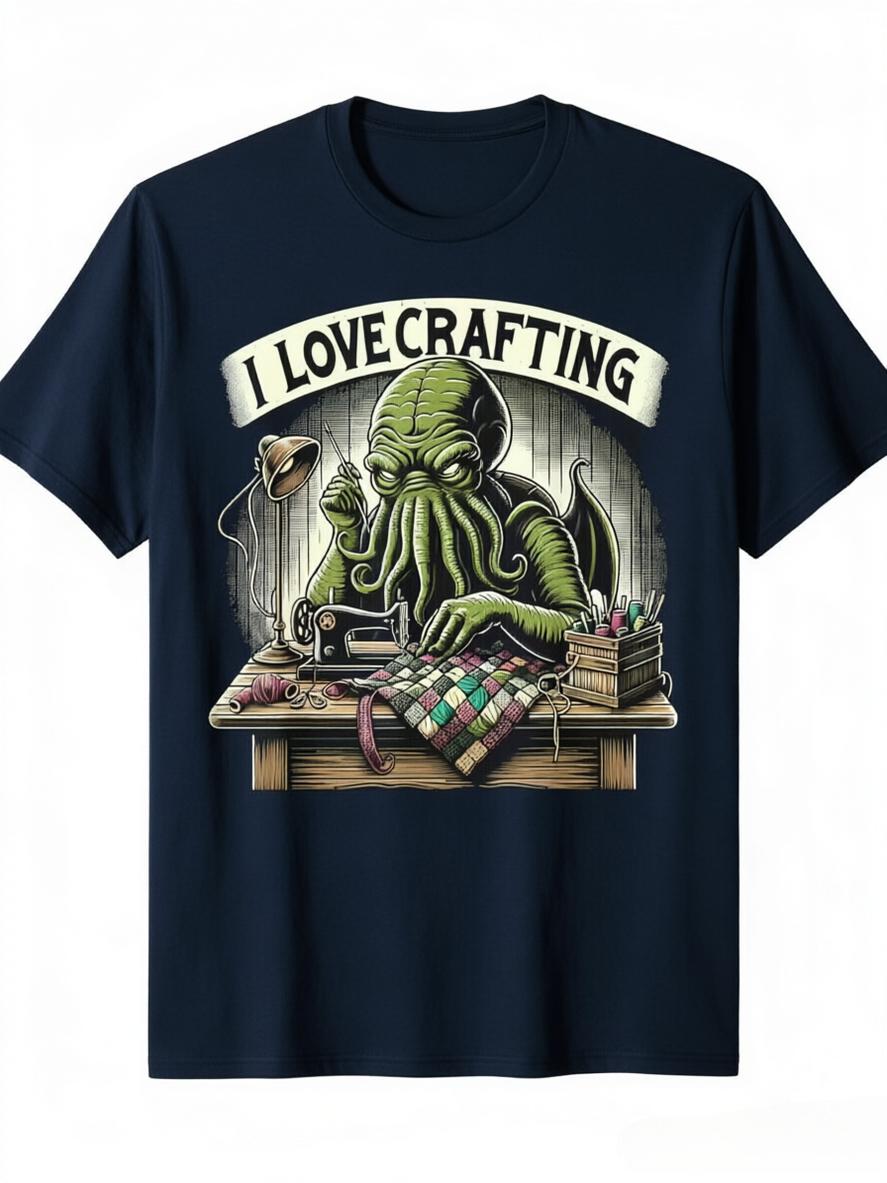 Funny I Love Crafting Cthulhu TShirt Unisex Women Casual Loose Summer Tee Sewing Hobby Print Streetwear 4XL
Funny I Love Crafting Cthulhu TShirt Unisex Women Casual Loose Summer Tee Sewing Hobby Print Streetwear 4XL