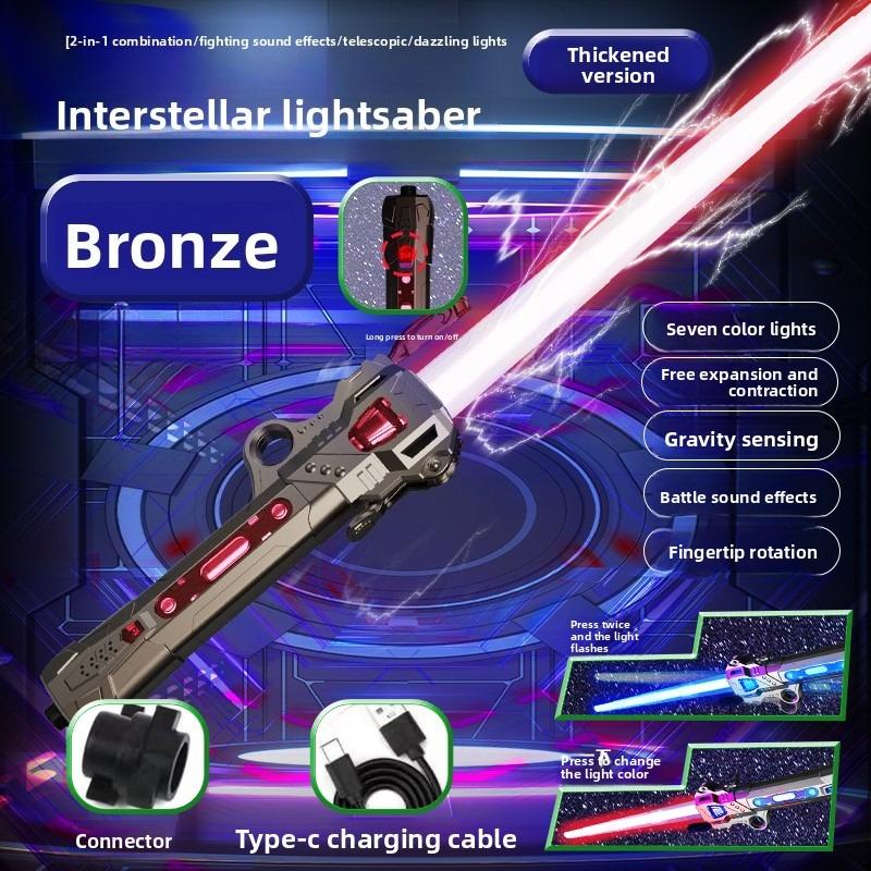 Kids Vivid Glowing Sword Toys Telescopic Music Laser Sword 2-In-1 Rotating Relaxation Plaything Light Sword Kids Adult Toys
Kids Vivid Glowing Sword Toys Telescopic Music Laser Sword 2-In-1 Rotating Relaxation Plaything Light Sword Kids Adult Toys