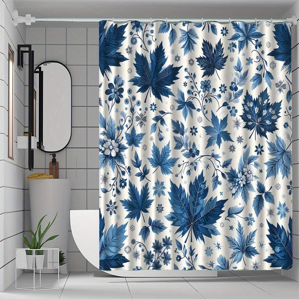 1Pc Blue Floral Patterned Shower Curtain, Polyester Fabric, Machine Washable, With Hooks, Suitable For Bathroom Dcor. W60H190(CM)-1 Pcs
1Pc Blue Floral Patterned Shower Curtain, Polyester Fabric, Machine Washable, With Hooks, Suitable For Bathroom Dcor. W60H190(CM)-1 Pcs