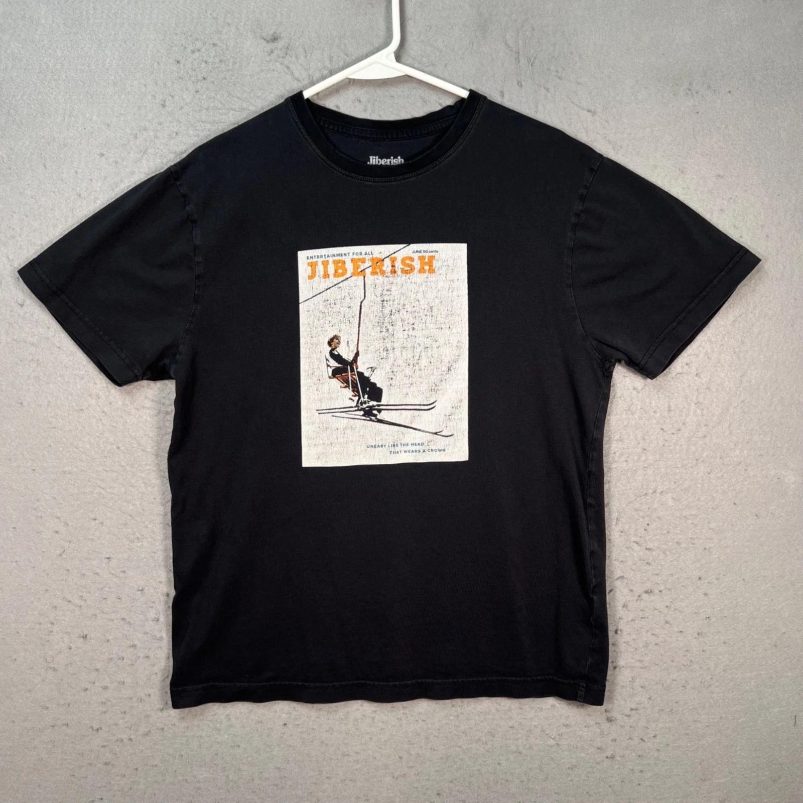 Jiberish Mens Size Medium Black Graphic T-Shirt Ski Graphic 2XL
Jiberish Mens Size Medium Black Graphic T-Shirt Ski Graphic 2XL