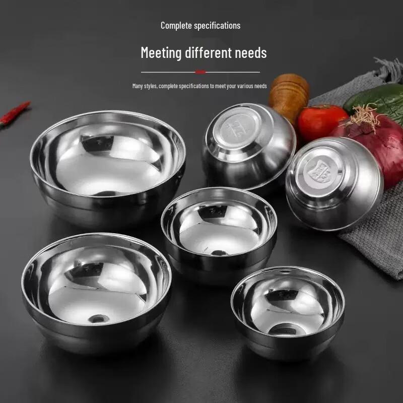 Wutuo 304 Stainless Steel Double-Layer Anti-Scald Bowl
Wutuo 304 Stainless Steel Double-Layer Anti-Scald Bowl