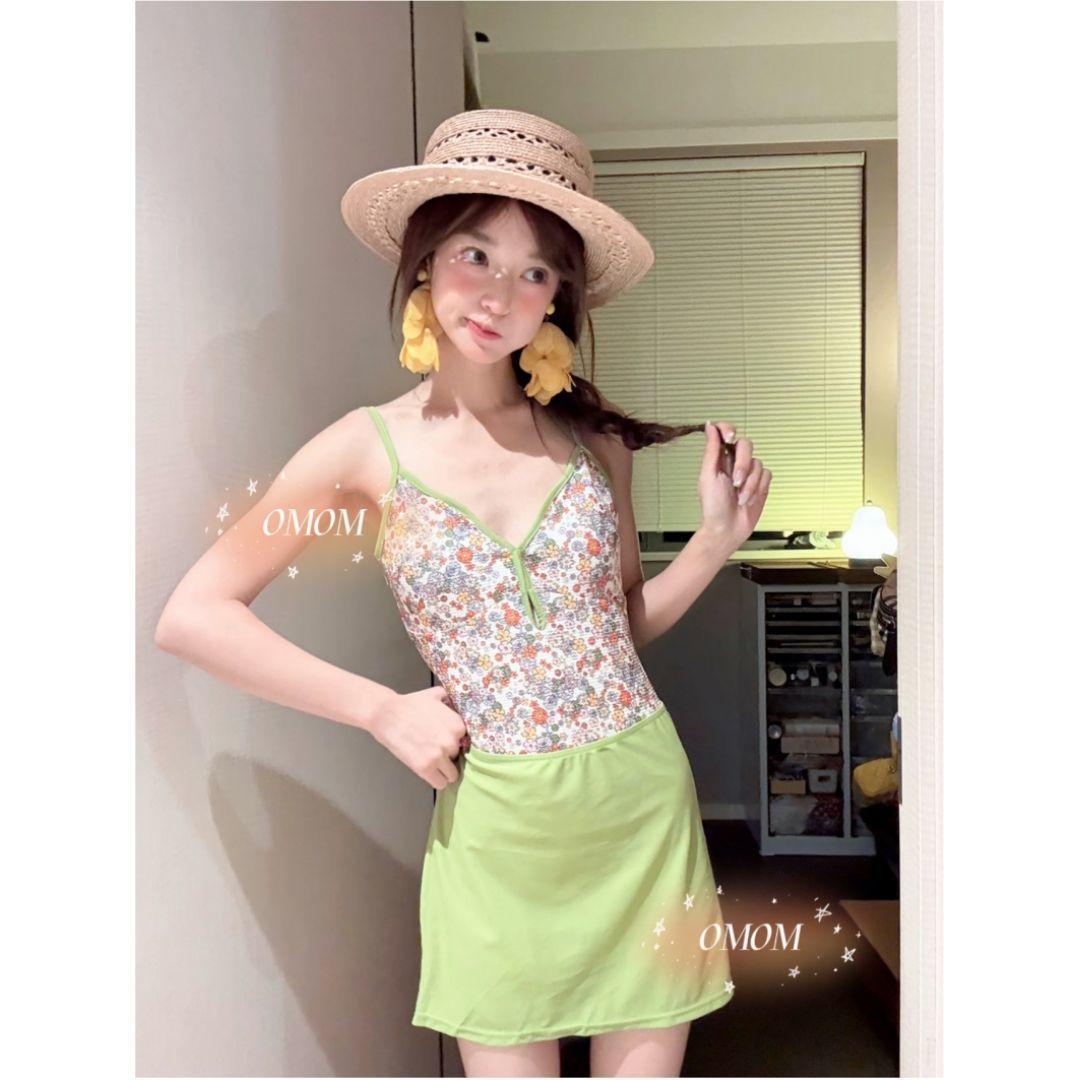 Small fresh floral sweet pure student one-piece swimsuit triangular slim slim hot spring vacation swimsuit XL зелений
Small fresh floral sweet pure student one-piece swimsuit triangular slim slim hot spring vacation swimsuit XL зелений