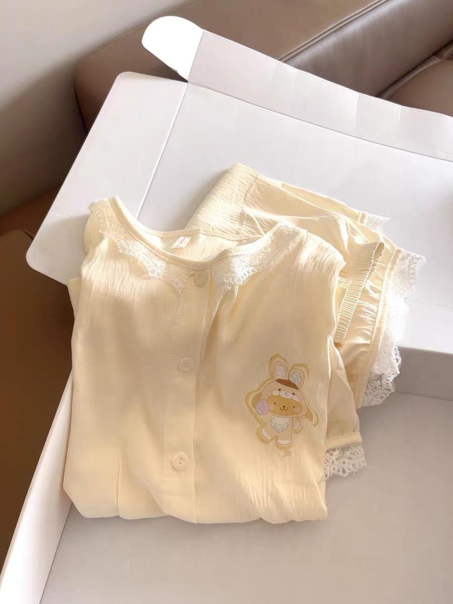 Princess style pudding dog pajamas women s summer lace short-sleeved shorts set girl ins style loungewear XXL
Princess style pudding dog pajamas women s summer lace short-sleeved shorts set girl ins style loungewear XXL