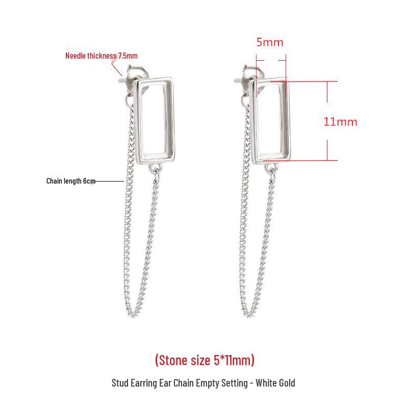 Жіночі сережки-пусети з квадратними вставками зі срібла 925 проби - DIY вставка з бурштину/бірюзи, трендові та елегантні ювелірні вироби для вух. 925 Sterling Silver
Жіночі сережки-пусети з квадратними вставками зі срібла 925 проби - DIY вставка з бурштину/бірюзи, трендові та елегантні ювелірні вироби для вух. 925 Sterling Silver