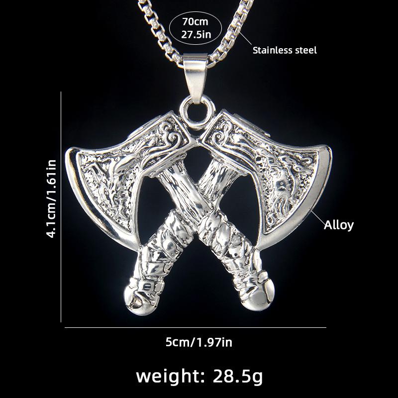 Viking Rune Battle Axe Pendant Men s Stainless Steel Necklace Bold Retro Jewelry
Viking Rune Battle Axe Pendant Men s Stainless Steel Necklace Bold Retro Jewelry