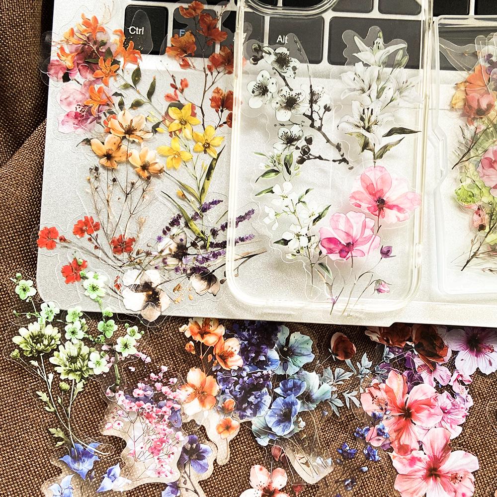 50 Ink Wash Floral PET Stickers: Waterproof Epoxy Resin for Phone Cases & Laptop Decoration
50 Ink Wash Floral PET Stickers: Waterproof Epoxy Resin for Phone Cases & Laptop Decoration