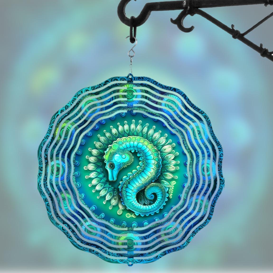 360 Degree Swivel Hook 10 Inch Hanging Wind Spinner Vibrant Blue Green Metallic Art for Outdoor Balcony Garden Decor All Seasons Gift 01A
360 Degree Swivel Hook 10 Inch Hanging Wind Spinner Vibrant Blue Green Metallic Art for Outdoor Balcony Garden Decor All Seasons Gift 01A