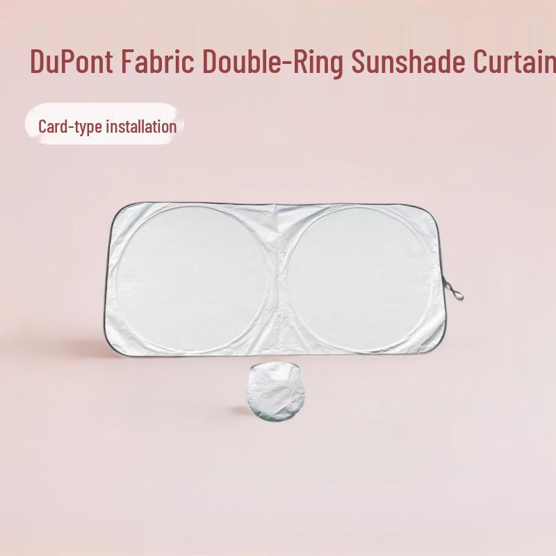 DuPont Fabric Double-Ring Front Windshield Sunshade - Customizable Car Sun Blocker Curtain for Summer. 150x70 cm білий
DuPont Fabric Double-Ring Front Windshield Sunshade - Customizable Car Sun Blocker Curtain for Summer. 150x70 cm білий
