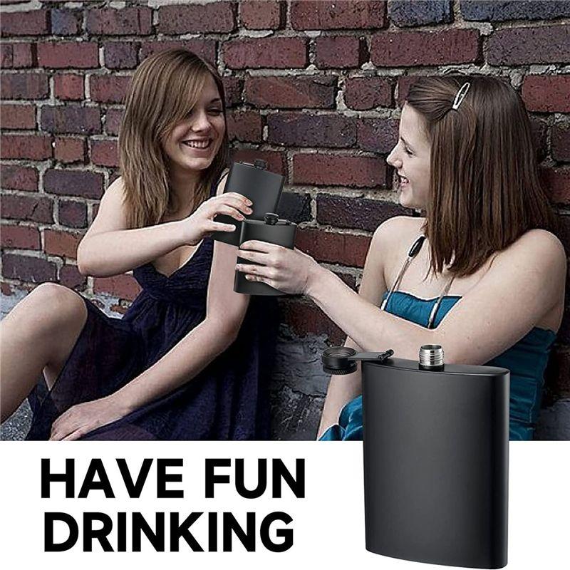 BHBL 2 Pack Hip Flasks for Liquor, 8 Oz Stainless Steel Leakproof Thin Flasks with Funnel for Men & Women (Matte Black) China Mainland
BHBL 2 Pack Hip Flasks for Liquor, 8 Oz Stainless Steel Leakproof Thin Flasks with Funnel for Men & Women (Matte Black) China Mainland