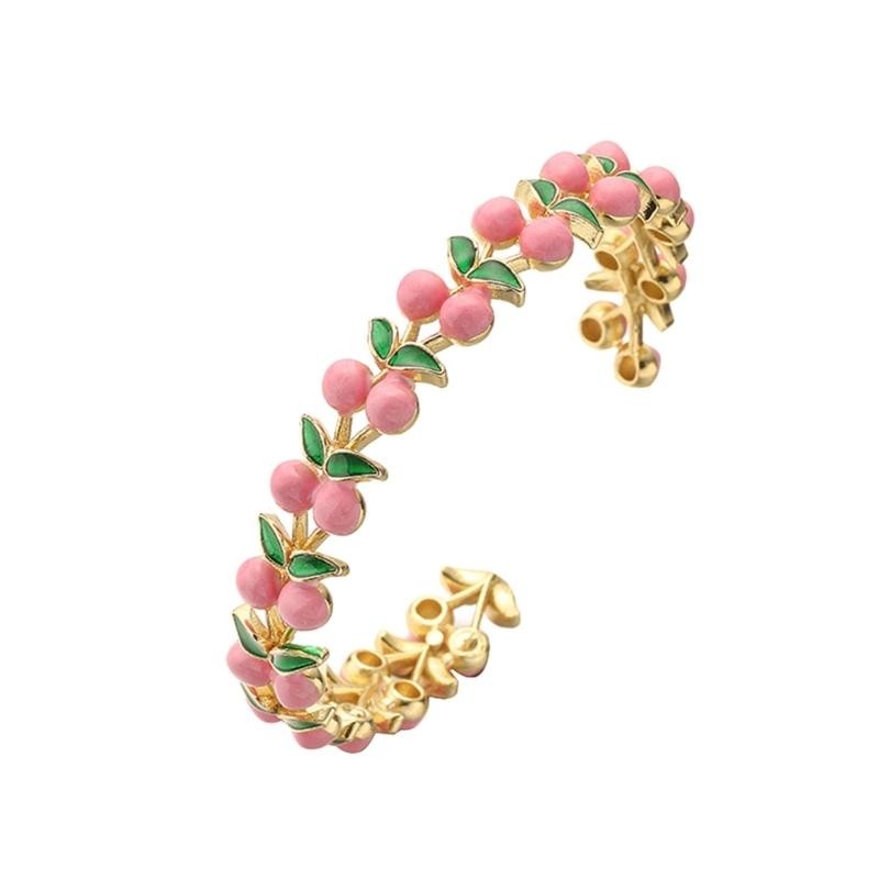 Cherrys Pattern Copper Bracelet for Teen Girls Adjustable Sizing Trendy Daily Wear Jewelry Gifts for Her
Cherrys Pattern Copper Bracelet for Teen Girls Adjustable Sizing Trendy Daily Wear Jewelry Gifts for Her