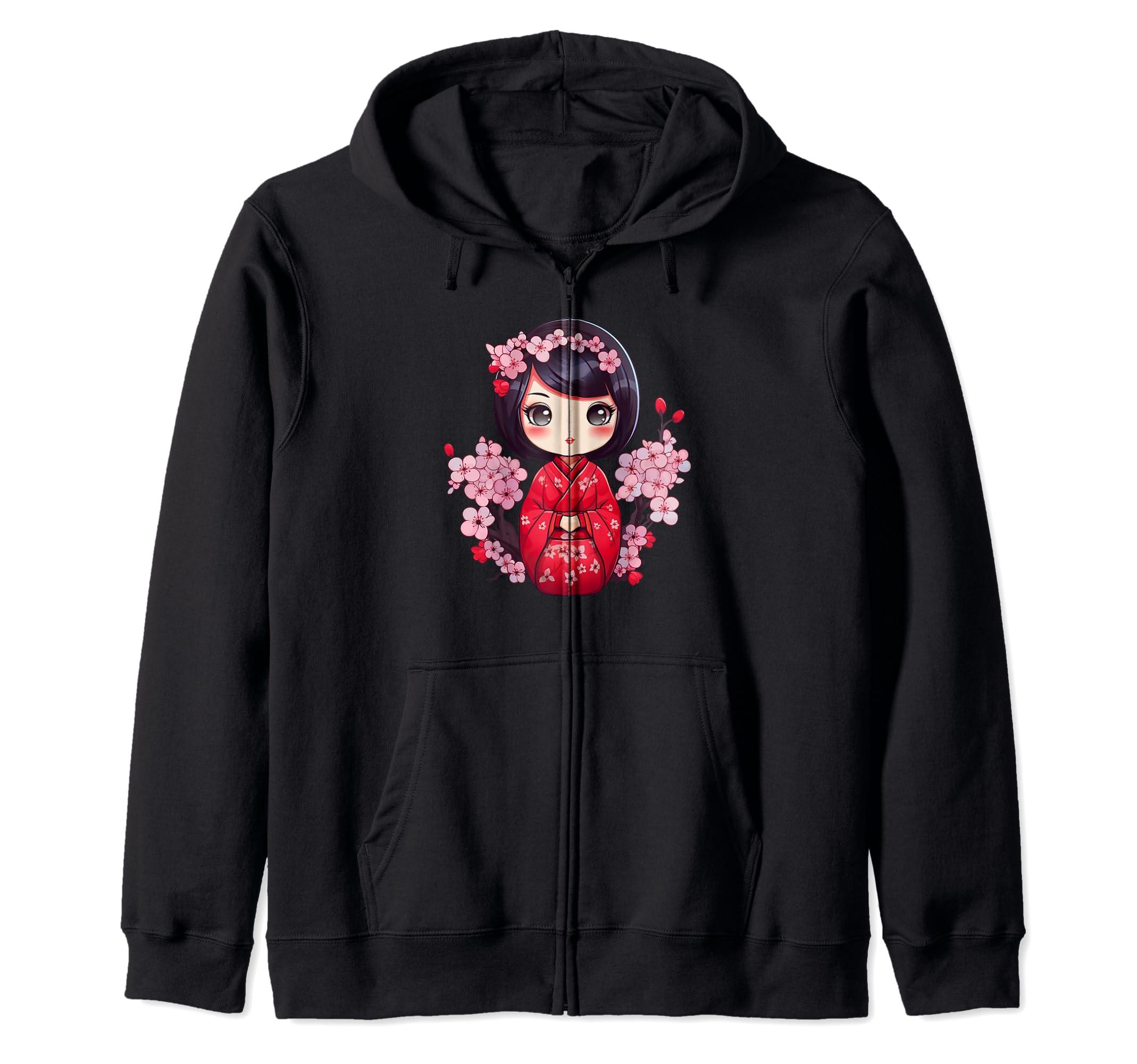 Cute Cherry Blossom Kokeshi I Kokeshi Zip Hoodie чёрный
Cute Cherry Blossom Kokeshi I Kokeshi Zip Hoodie чёрный