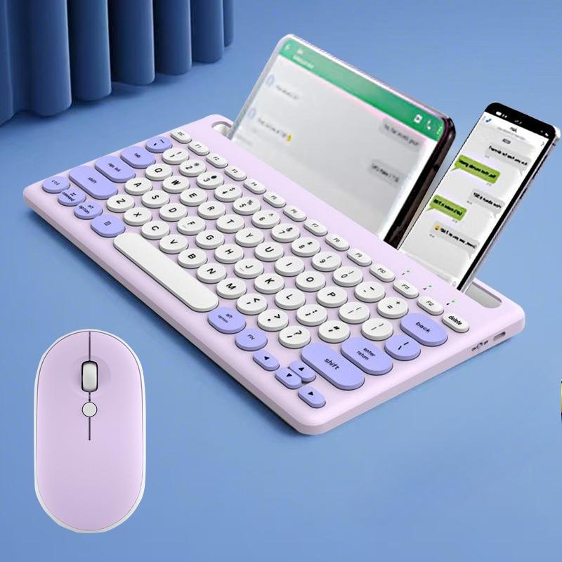 Dual Bluetooth Wireless Dual-mode Keyboard and Mouse Set Round Keys Suitable for Computers Mobile Phones and Tablets фіолетовий
Dual Bluetooth Wireless Dual-mode Keyboard and Mouse Set Round Keys Suitable for Computers Mobile Phones and Tablets фіолетовий