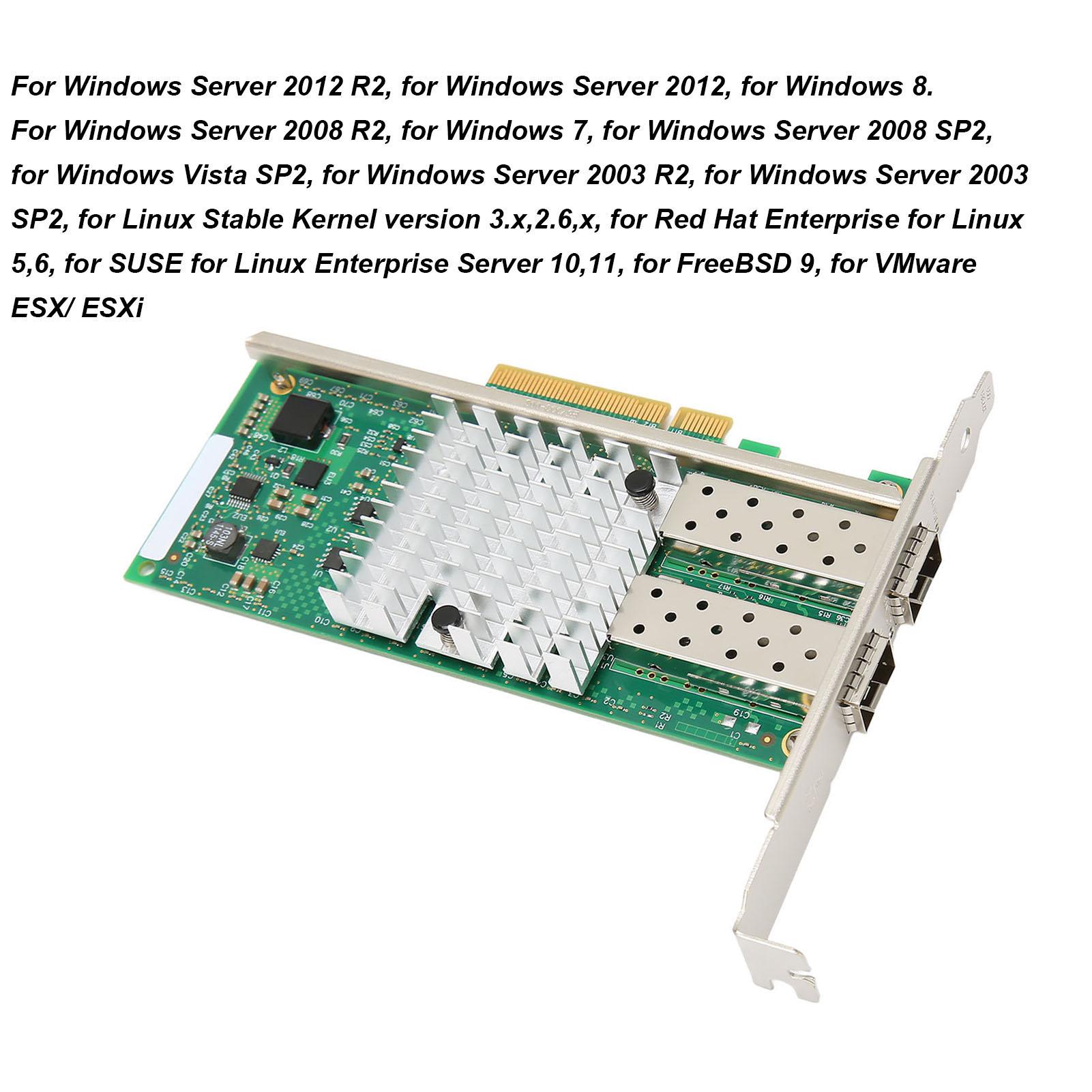 10Gb SFP+ PCIE Network Card NIC Dual SFP Plug and Play Ethernet Converged Network Adapter Ethernet
10Gb SFP+ PCIE Network Card NIC Dual SFP Plug and Play Ethernet Converged Network Adapter Ethernet