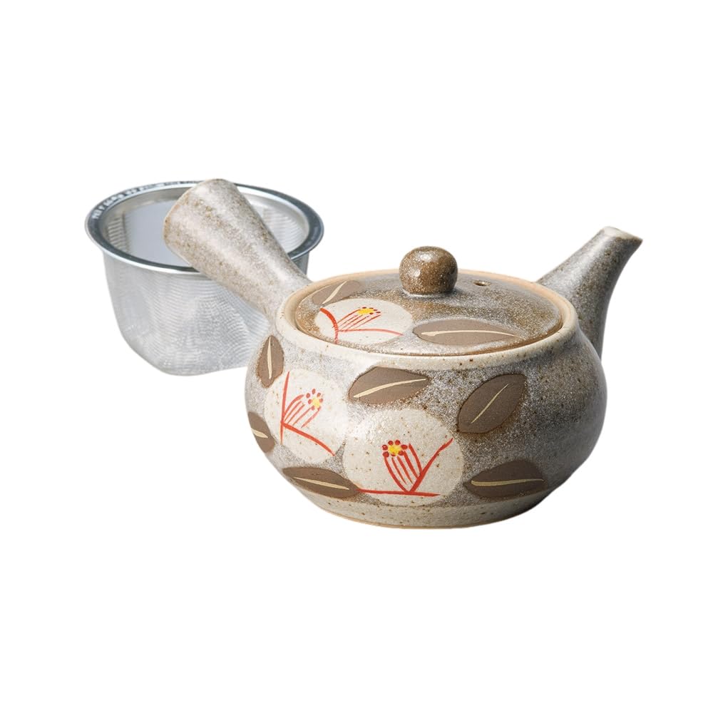 Ale-net 320cc Gold Camellia Teapot (1.8 cup capacity) with Tea Strainer, Porcelain, Made in Japan, Stylish
Ale-net 320cc Gold Camellia Teapot (1.8 cup capacity) with Tea Strainer, Porcelain, Made in Japan, Stylish